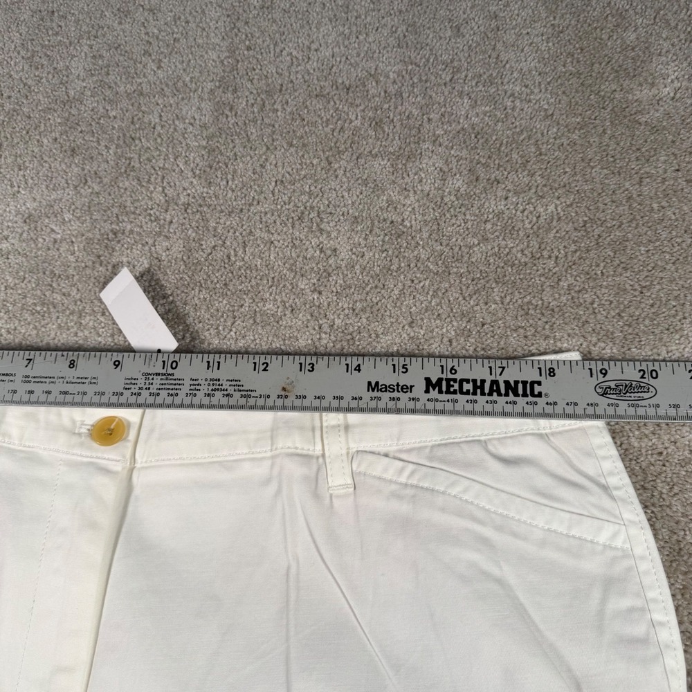 Talbots The Perfect Chino Women 16 (37 X 31) White Straight Leg Full Length NEW - Picture 6 of 11